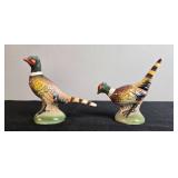 Vintage Set of 3 Flowered Baking Dishes, Tappan Salt & Pepper Shakers, and Pheasant Figurines