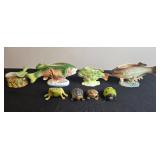 Vintage Fish Planters, Bird Vase, and Animal Figurines Collection