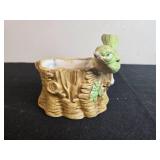 Vintage Fish Planters, Bird Vase, and Animal Figurines Collection