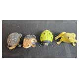 Vintage Fish Planters, Bird Vase, and Animal Figurines Collection