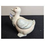 Collection of 7 Vintage Goose Figurines Ceramic and Porcelain, Enesco and Others