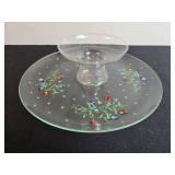 Vintage Collectibles Lot: Russ Bell, Porcelain Girl Figurine, Art Glass Vase, Handpainted Glass Plate