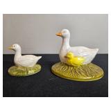 Set of Ceramic Animal Figurines Including Lambs, Ducks, and Rabbits