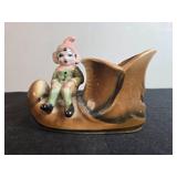 Collection of Vintage Ceramic Figurines and Planters with Elf and Fantasy Themes