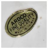 Set of 4 Decorative Porcelain Figurines with Cat and Bird Designs