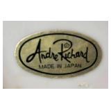 Vintage Vanity and Decorative Lot: Glass Jars, Porcelain Dish, GEM Razor, Woven Box