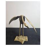 Collection of Vintage Brass Animal Figurines and Candle Holder