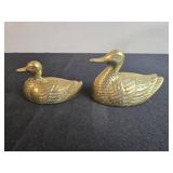 Collection of Vintage Brass Animal Figurines and Candle Holder