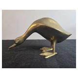 Collection of Vintage Brass Animal Figurines and Candle Holder