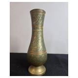 Collection of 3 Vintage Vases and Antique Glass Oil Lamp