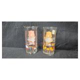 Set of Vintage Cartoon Character Collector Glasses Care Bears and Flintstones