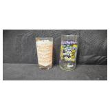 Set of Vintage Cartoon Character Collector Glasses Care Bears and Flintstones