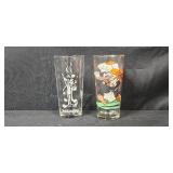 Set of Vintage Looney Tunes Character Glasses