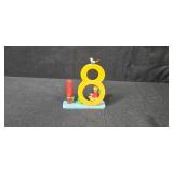 Set of German Wooden Number Candle Holders with Figures - 0 to 9