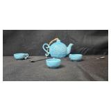 Blue Tea Party Themed Indoor Wind Chime Ornament