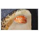 VTG Norwegian Viking Pewter Ship, Swedish Souvenir Plaque and Map Ceramic, with 2 Vintage Made in Japan Owl Figurines