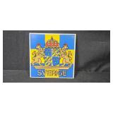 VTG Norwegian Viking Pewter Ship, Swedish Souvenir Plaque and Map Ceramic, with 2 Vintage Made in Japan Owl Figurines