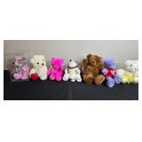Collection of Plush Stuffed Bears including Pajama Fun Barbie Bear and Coca-Cola Bear