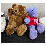 Collection of Plush Stuffed Bears including Pajama Fun Barbie Bear and Coca-Cola Bear