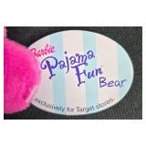 Collection of Plush Stuffed Bears including Pajama Fun Barbie Bear and Coca-Cola Bear