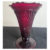 Set of Vintage Cape Cod Ruby Red Glass Collectibles - Inc Avon