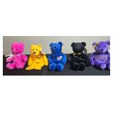 Set of Collectible Plush Bears Inc Pajama Fun Bear Gold
