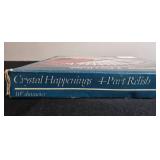 Crystal Glass Tableware Lot: 4-Part Relish Tray, 5-Pc Table Servers, Pair Flower Candle Holders