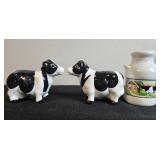 Vintage Cow-Themed Ceramic Decor Collection and Chupa Chups Can