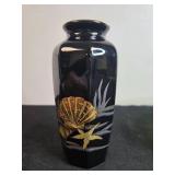 Collection of 3 Decorative Vases and Carnival Glass Dish - Otagiri Japan, Etched Glass, Iridescent Fruit Bowl