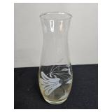 Collection of 3 Decorative Vases and Carnival Glass Dish - Otagiri Japan, Etched Glass, Iridescent Fruit Bowl