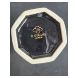 Collection of 3 Decorative Vases and Carnival Glass Dish - Otagiri Japan, Etched Glass, Iridescent Fruit Bowl