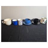 Assorted Collection of Vintage Mugs and Cups with Saucers