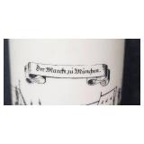 German Porcelain and Stoneware Collection with Nymphenburg Lion, Hummel Figurine, and Beer Steins