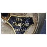 Collection of Vintage Home Decor Items - Brass Candlestick, Uranium Glass Bowl, Oil Lamp, and Glass Jar