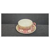 Set of Vintage Porcelain Tea Cups and Saucers Collection Inc Asian