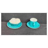 Set of Vintage Porcelain Tea Cups and Saucers Collection Inc Asian