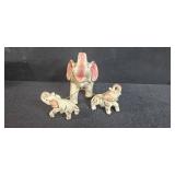 Vintage Toy and Collectible Lot with Farm, Japanese Elephant Set and Wooden Nickel