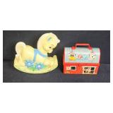 Vintage Toy and Collectible Lot with Farm, Japanese Elephant Set and Wooden Nickel