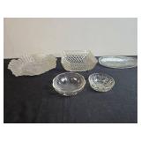 Collection of Vintage Pressed Glass Bowls and Dishes