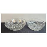 Collection of 4 Vintage Glass Serving Bowls and Plate