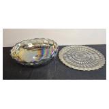 Collection of 4 Vintage Glass Serving Bowls and Plate