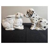 Collection of Animal Figurines Featuring Rabbits, Dalmatian, and Piglet