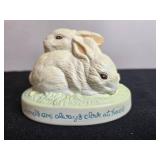 Collection of Animal Figurines Featuring Rabbits, Dalmatian, and Piglet