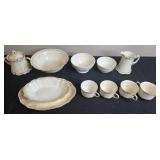 Misc Set of Homer Laughlin Hudson Vintage China Dinnerware with Gilt Trim