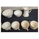Misc Set of Homer Laughlin Hudson Vintage China Dinnerware with Gilt Trim