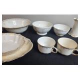 Misc Set of Homer Laughlin Hudson Vintage China Dinnerware with Gilt Trim