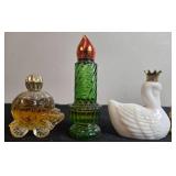Collection of Vintage Avon and Decorative Glass Perfume Bottles