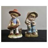 Collection of Vintage Porcelain Children Figurines Including Avon, Rust Craft, German and Japanese Pieces