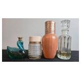 Vintage Jars, Decorative Tins, and Avon Cologne Bottle Collection