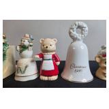 Vintage Christmas Figurine and Bell Collection including Avon and Enesco